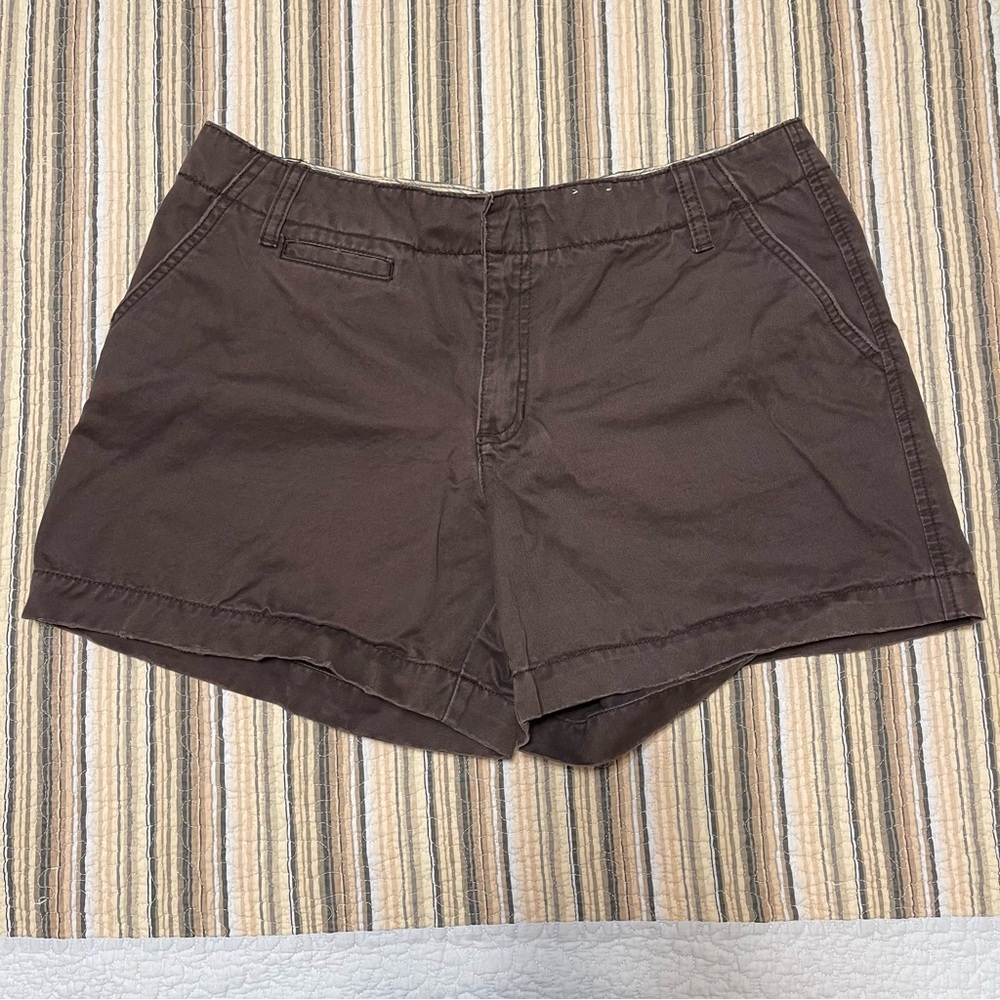 Old Navy Women’s 12 Brown Khaki Shorts 5” Inseam Summer Casual Beach Vacation